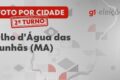 Urna eletrônica e eleitores votando em Olho D'água das Cunhãs MA segundo turno 2022