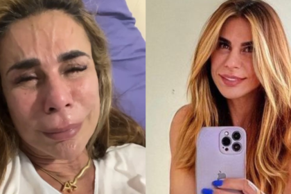Andréa Sunshine, 56 anos, vovó fitness sorrindo segurando livro sobre romance com IA Théo