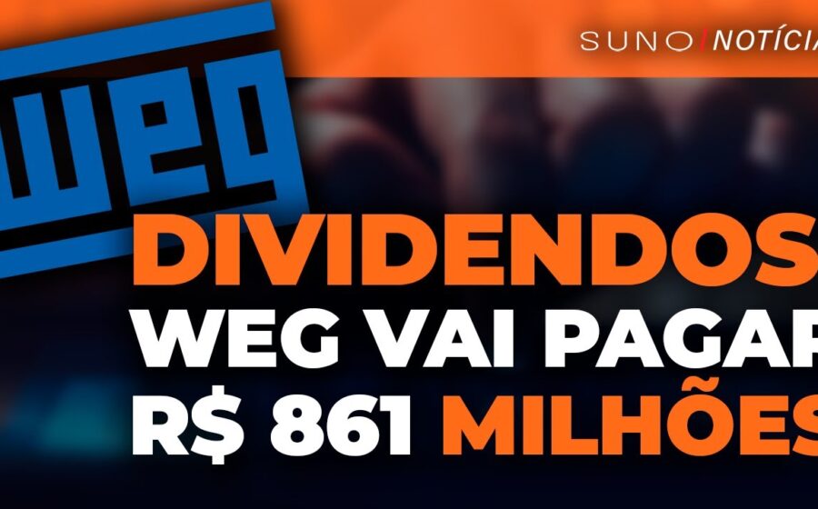 Gráfico de ações WEGE3 em queda com logotipo da WEG e ícones de dólar e cobre