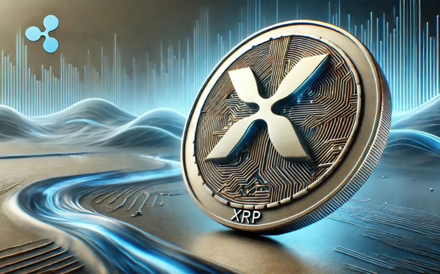 Gráfico de crescimento de endereços XRP Ledger atingindo 8,24 milhões com preço abaixo de $1,40