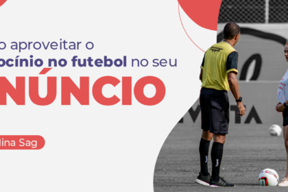 Logotipo do YouTube sobre fundo de estádio de futebol vazio, simbolizando ausência de patrocínios de apostas