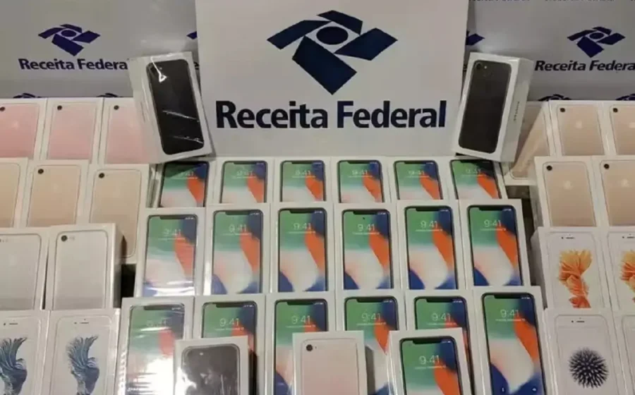 Lote de iPhones e PlayStations apreendidos pela Receita Federal em leilão eletrônico